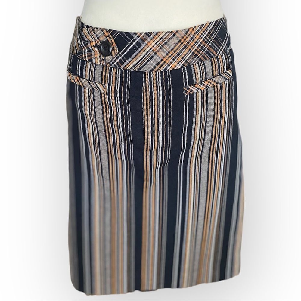 Vintage Renfrew Striped Mini Pencil Skirt